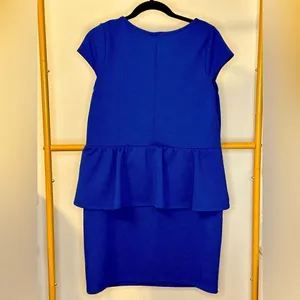 Wet Seal Plus Royal Blue Cap Sleeve Peplum Mini Dress thumbnail 3