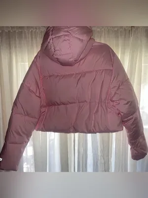 Fabletics Essential Cropped Hooded Puffer size XL in Sugar Pink NWOT thumbnail 5