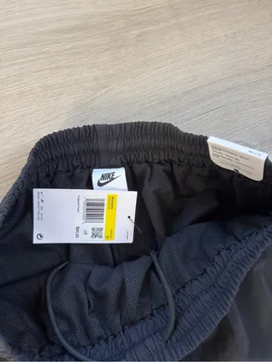 Cool Baggy Casual Nike Wide Leg Parachute Pants with Buttons in Black thumbnail 2