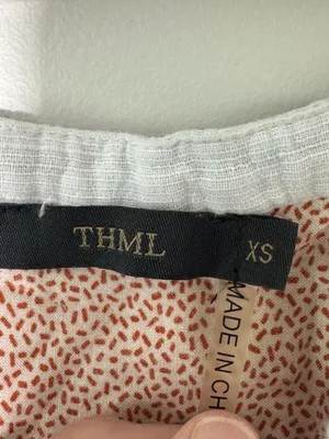 THML Floral Print Halter Dress with Embroidered Neckline, Size XS thumbnail 2