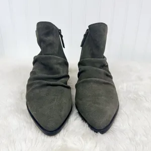 New KELSI DAGGER Brooklyn Ego Suede Slouch Ankle Boot Size‎ 7.5 Olive Green Boho thumbnail 3