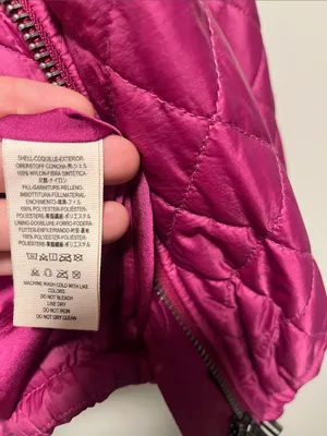 FREE PEOPLE Easy Quilted Bomber Jacket Pink Fuchsia Cropped Zip, Size M thumbnail 8