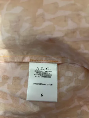 A.L.C. Pink Orange Printed Gathered Cut-Out Women's Lexi Mini Dress Size 6 thumbnail 9