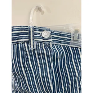 Zara Blue Stripe Strapless Denim Tube Y2K Mini Dress‎ Size Medium thumbnail 3