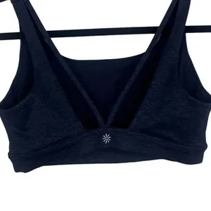 Athleta Activewear Criss Cross Spaghetti Straps Back Sports Bra S Charcoal Grey thumbnail 5