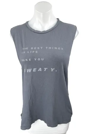 Good hYOUman Women's Gray Statement Sweaty Muscle Cami Camisole Tank Top Size M thumbnail 1