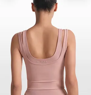 NikeSKIMS Matte Women's Double-Strap Scoop Tank Top Pink Himalayan Size M thumbnail 3