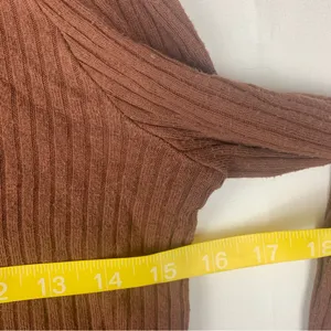 Reformation size small brown Cocoa Long Sleeve Top ribbed casual thumbnail 7
