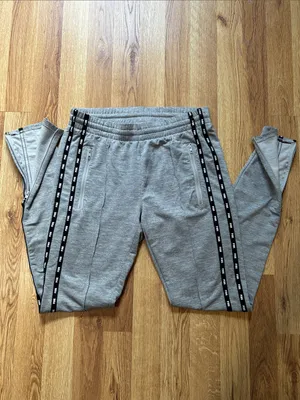 VS PINK Gray Side-Stripe Jogger Pants thumbnail 4