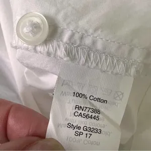 Madewell White Bell Sleeves Poplin Top Blouse M thumbnail 10