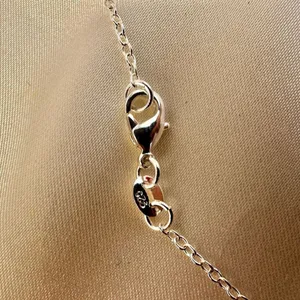 Silver tone and agate pendant necklace thumbnail 8