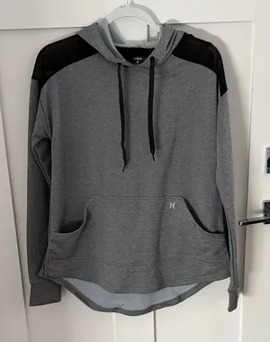 Hurley Charcoal and Black Women's Hoodie thumbnail 1