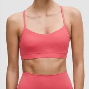 Coral lululemon Flow Y Nulu Bra Size 12 thumbnail 1