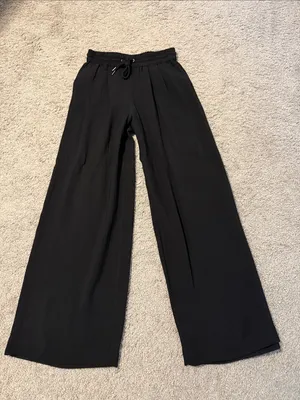 a new day Black Wide-Leg Drawstring Pants thumbnail 1