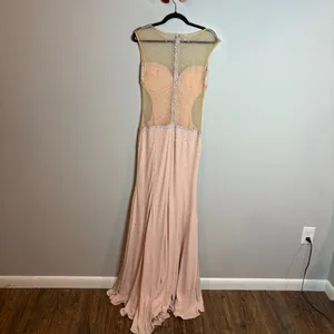 Jovani Prom 31073 Blush Pink Rhinestone Illusion dress thumbnail 6