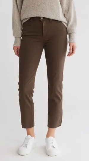 Paige Jaqueline Straight raw hem 28 normcore stretchy jeans thumbnail 1