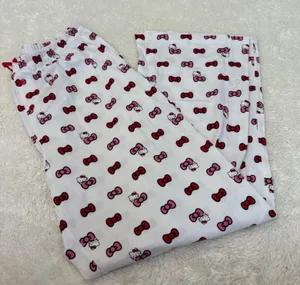 Hello Kitty Womens Pj Pants Loungewear XL Cotton Holiday Halloween Preppy thumbnail 1