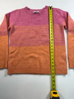 cupcakes & cashmere Pink to Orange Ombre Crewneck Sweater thumbnail 3