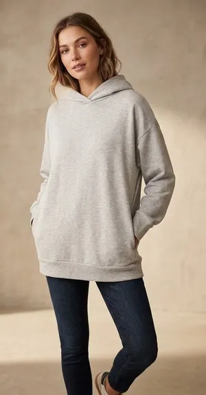 OFFLINE by Aerie Gray Oversized Hoodie Pullover Size Large thumbnail 1