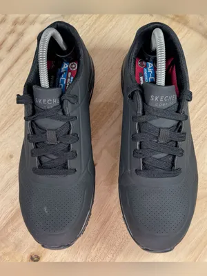 Skechers Work UNO SR Relaxed Fit Safety Sneaker Shoes Black 9 W 108101W Wide Fit thumbnail 4