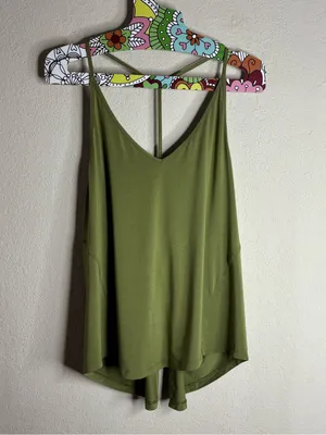 Lululemon Modal-Silk Yoga Tank Top Bronze Green W1DHUS size 8 thumbnail 2