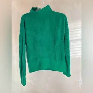 Crown & Ivy Sweater; Womens Green Knit Pullover Mock Neck Polyester, Sz : S thumbnail 11