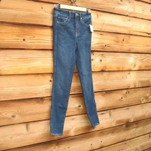 NWT Free People High Waist Raw Hem Skinny Jeans thumbnail 4