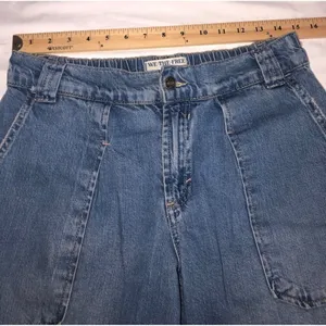 Barrel Jeans XS Low Slung Free People Maeve Oversized Trouser Wide Blue Boho thumbnail 6