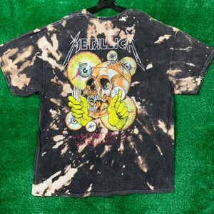 Metallica Bleach Dye T-Shirt thumbnail 3