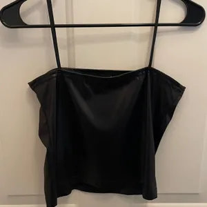 Miss California Apparel Black Camisole Top Slip Shiny‎ USA Goth 90s Vintage thumbnail 6