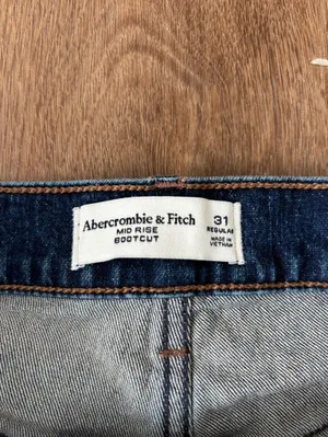 Abercrombie and Fitch mid rise bootcut jeans dark wash Size 31 Regular thumbnail 5