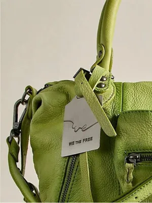 Free People We The Free Leather Baby Emerson Bag in Matcha Green NWT thumbnail 3