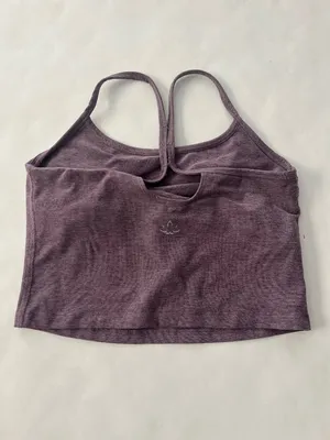 Beyond Yoga Spacedye Slim Racerback Cropped Tank in Silverberry Purple Heather M thumbnail 3