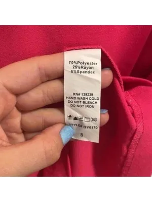 ✅NWT Do+Be Pink Spaghetti Strap Asymmetric Hem Fitted Hot Pink Dress thumbnail 12