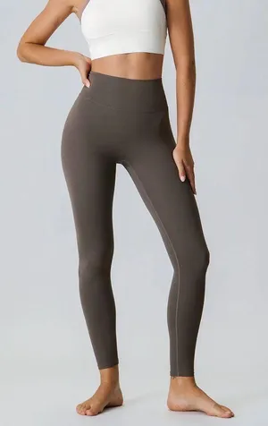 Berlook Activewear Dark Coffee Cut Out Leggings 24” thumbnail 1