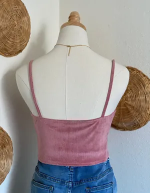 Light Pink Corset Crop Top Size M thumbnail 2