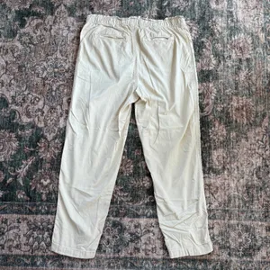 Sonoma Pants M Cream Elastic Waist Cotton Casual Minimalist thumbnail 5
