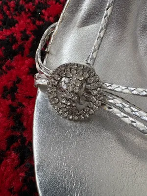 Dainty Silver Diamond Accented Kitten Heels thumbnail 3