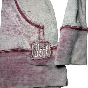 Billabong Burnout Hoodie Red Pink Mineral Wash Coastal Indie Surf M Pullover thumbnail 3