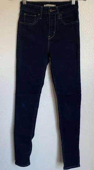 5/$25 Levi's Women's Sz 24 High Rise Skinny‎ Jeans Dark Wash Blue Denim Stretchy thumbnail 1