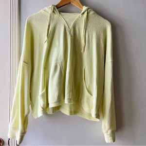 Free People• French terry hooded crop sweatshirt• Sz XS thumbnail 2