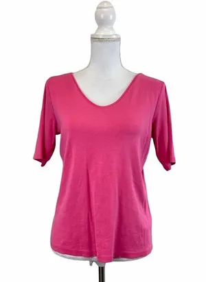 J. Jill Perfect 100% Pima Cotton Elbow Sleeve Top thumbnail 1