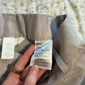 H&M High-Waist Wide Leg Satin Pants in Taupe thumbnail 3