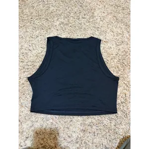 Gymshark Size M GS Power Crop Tank Top Black thumbnail 9