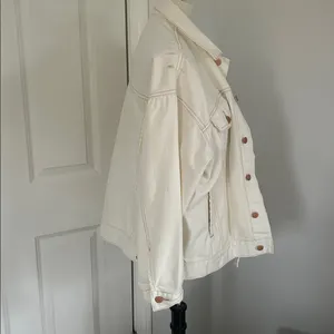 Free People Off-White Denim Jacket thumbnail 3