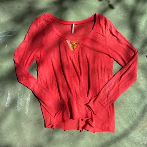 Free People raw hem scoop neck Top thumbnail 1