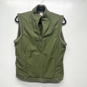 Prana Gorpcore Streetwear Hiking Sherpa Lined Camo Green Womens Vest Sz Medium thumbnail 4