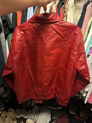 Maroon Leather Jack Red Size M thumbnail 2