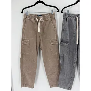Gap Easy Jean Cargo Pants Women XS Brown Grey 2 Pack Elastic‎ Waist Gorpcore thumbnail 6