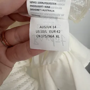 NWT Bardot Ivory Lace‎ Midi Dress L Halter Ruffle Hem Bridal Cocktail thumbnail 6